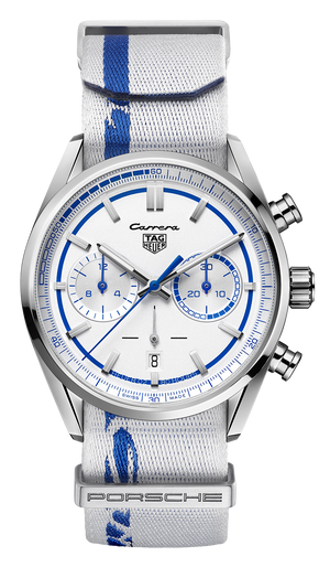 Tag Heuer Carrera Porsche RS 2.7 Automatic Chronograph White Dial White Nylon Strap Watch for Men - CBN2016.EB0275 Buy Now By Tag Heuer