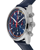 Tag Heuer Carrera Chronograph Blue Dial Blue Leather Strap Watch for Men - CBN201D.FC6543 Buy Now By Tag Heuer