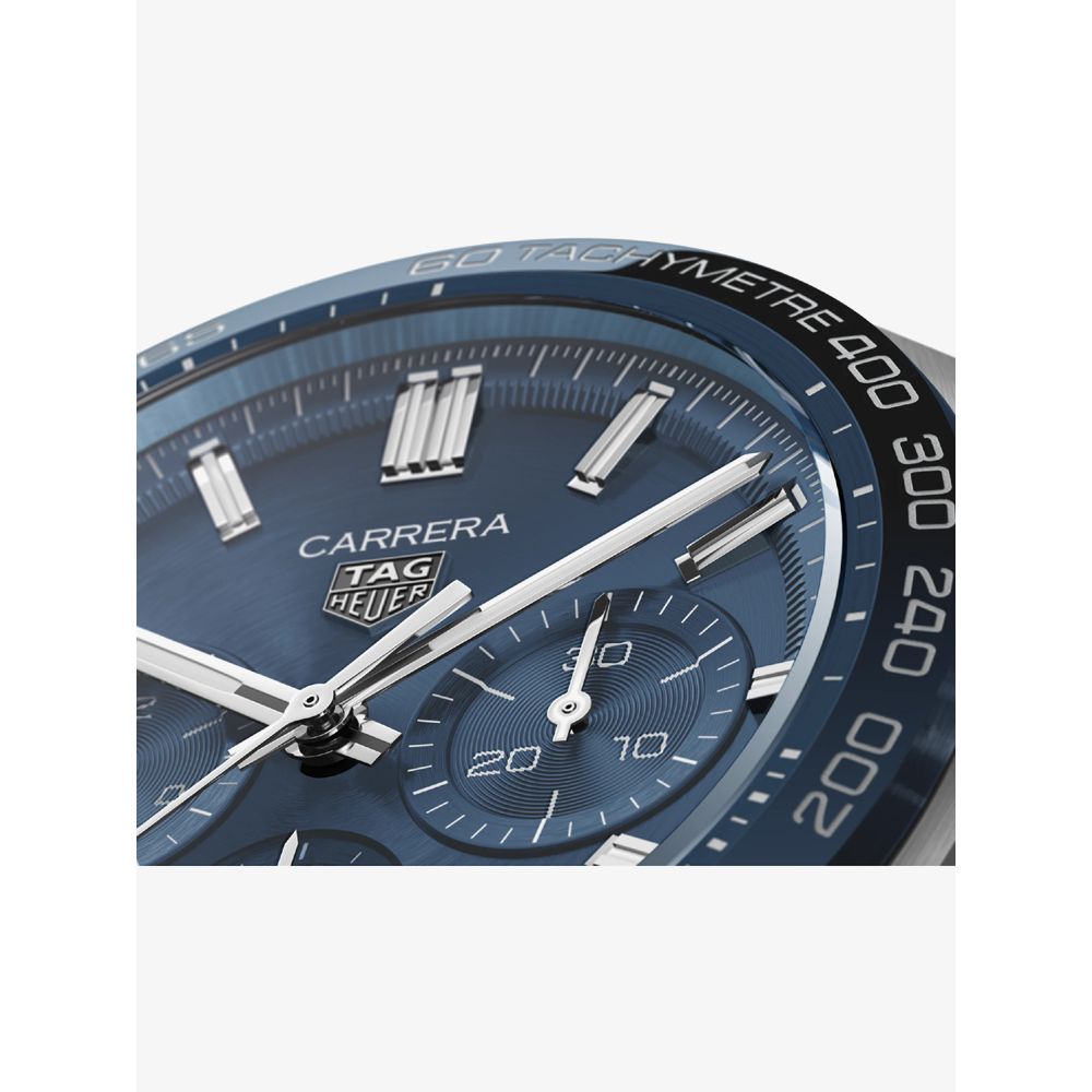 Tag Heuer Carrera Chronograph Blue Dial Silver Steel Strap Watch for Men - CBN2A1A.BA0643 Buy Now By Tag Heuer