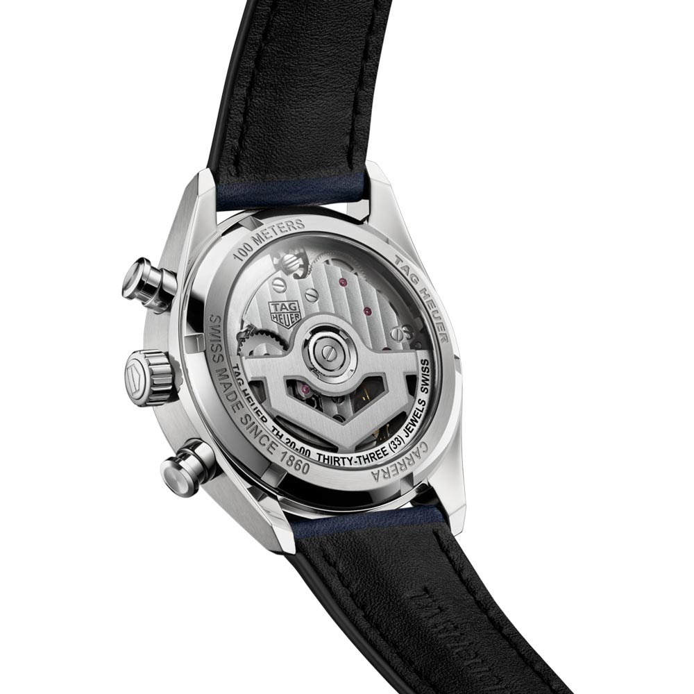 Tag Heuer Carrera Chronograph Black Dial Black Leather Strap Watch for Men - CBN201C.FC6542 Buy Now By Tag Heuer