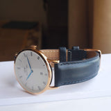 Daniel Wellington Dapper Somerset White Dial Blue Leather Strap Watch For Men - DW00100193 Buy Now By Daniel Wellington