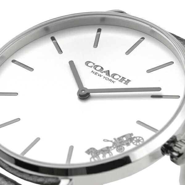 Coach Perry White Dial Grey Leather Strap Watch for Women - 14503155 Buy Now By Coach