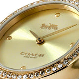 Coach Park Diamonds Gold Dial Gold Steel Strap Watch for Women - 14503171 Buy Now By Coach
