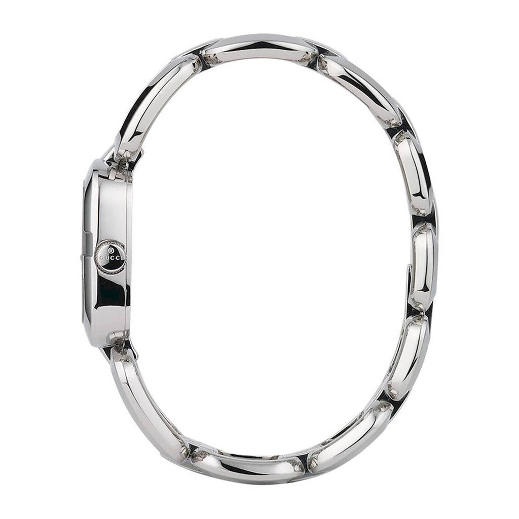 Gucci G Gucci Brown Dial Silver Steel Strap Watch For Women - YA125401 Buy Now By Gucci