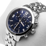 Tissot PRC 200 Chronograph Blue Dial Silver Steel Strap Watch For Men - T055.417.11.047.00 Buy Now By Tissot