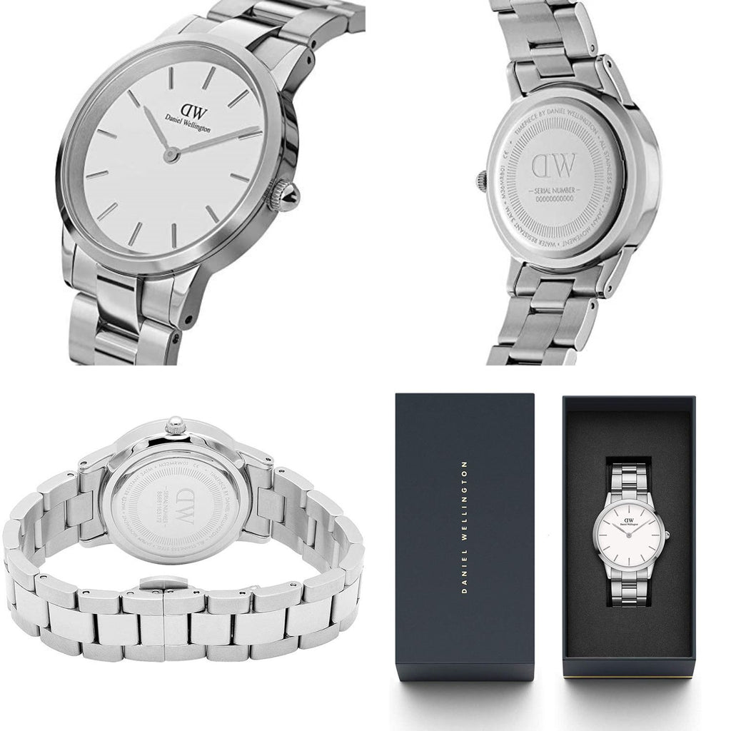 Daniel Wellington Iconic White Dial Silver Steel Strap Watch For Men - DW00100341 Buy Now By Daniel Wellington
