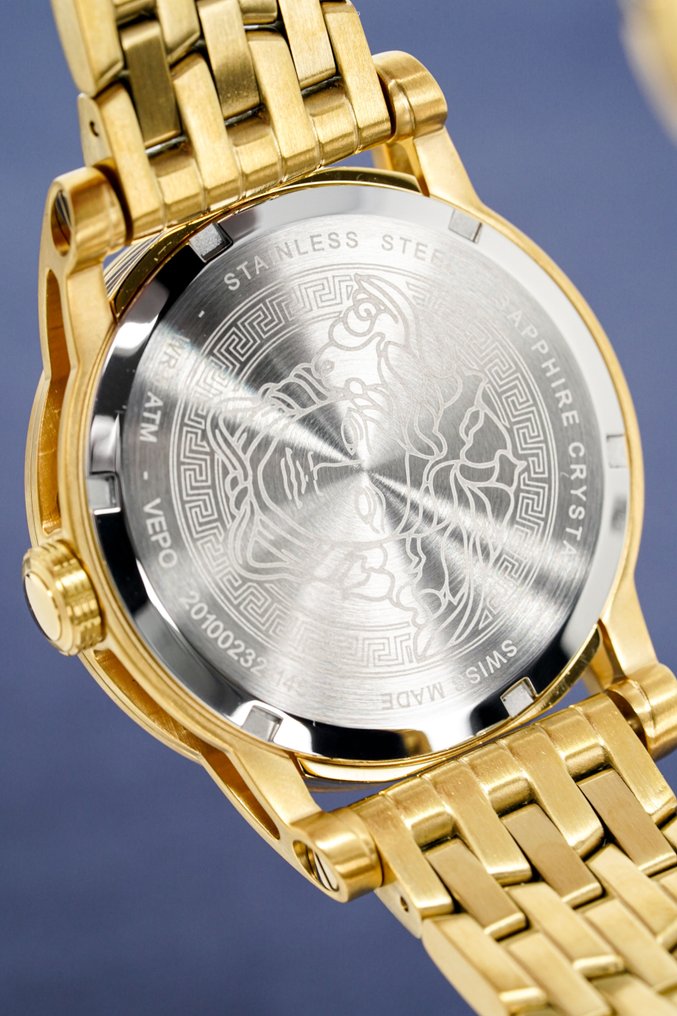 Versace Code Quartz Silver Dial Gold Steel Strap Watch For Men - VEPO00420 Buy Now By Versace