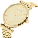 Emporio Armani Retro Gold Dial Gold Mesh Bracelet Watch For Women - AR1957 Buy Now By Emporio Armani