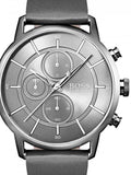 Hugo Boss Architectural Grey Dial Grey Leather Strap Watch for Men - 1513570 Buy Now By Hugo Boss