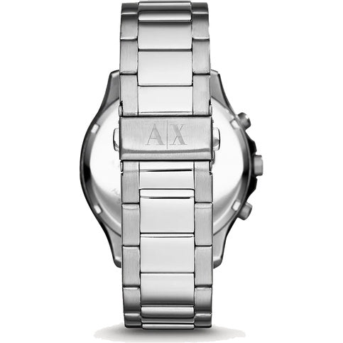 Armani Exchange Hampton Chronograph Black Dial Silver Steel Strap Watch For Men - AX2163 Buy Now By Armani Exchange
