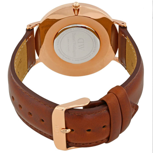 Daniel Wellington Classic St Mawes White Dial Brown Leather Strap Watch For Men - DW00100006 Buy Now By Daniel Wellington