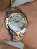 Versace V-Urban Quartz Silver Dial Two Tone Steel Strap Watch for Men - VELQ00519 Buy Now By Versace