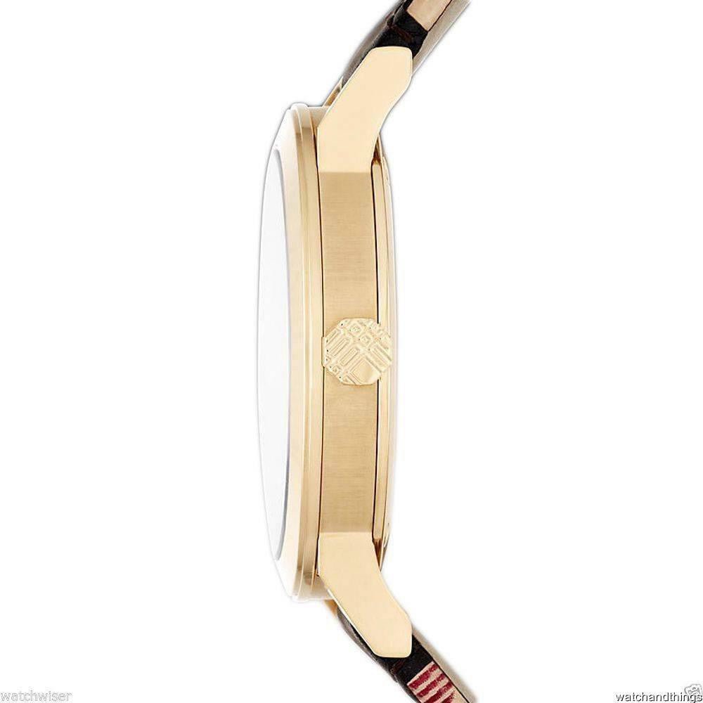 Burberry The City Gold Dial Black Leather Strap Watch for Men - BU9032 Buy Now By Burberry