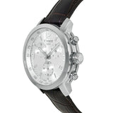 Tissot PRC 200 Chronograph Silver Dial Brown Leather Strap Watch For Men - T055.417.16.037.00 Buy Now By Tissot