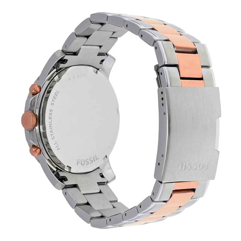 Fossil Grant Chronograph Blue Dial Two Tone Steel Strap Watch for Men - FS5024 Buy Now By Fossil