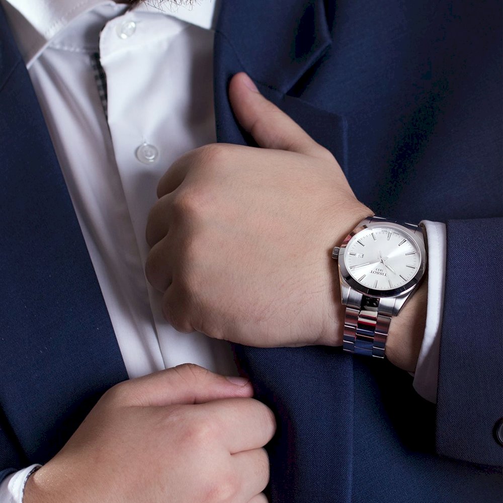 Tissot Gentleman Silver Dial Silver Steel Strap Watch For Men - T127.410.11.031.00 Buy Now By Tissot