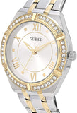 Guess Cosmo Diamonds Silver Dial Two Tone Steel Strap Watch for Women - GW0033L4 Buy Now By Guess