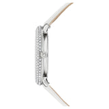 Swarovski Crystal Frost Silver Dial White Leather Strap Watch for Women - 5484070 Buy Now By Swarovski