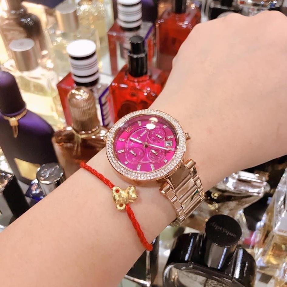 Michael Kors Parker Chronograph Purple Dial Rose Gold Steel Strap Watch For Women - MK6417 Buy Now By Michael Kors