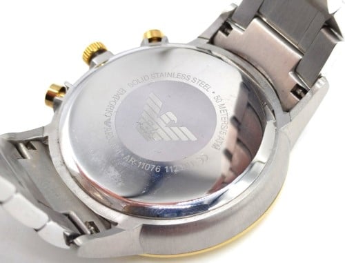 Emporio Armani Renato Chronograph Quartz Silver Dial Two Tone Steel Strap Watch For Men - AR11076 Buy Now By Emporio Armani