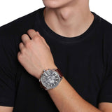 Diesel Mega Chief Chronograph Black Dial Brown Leather Strap Watch For Men - DZ4290 Buy Now By Diesel
