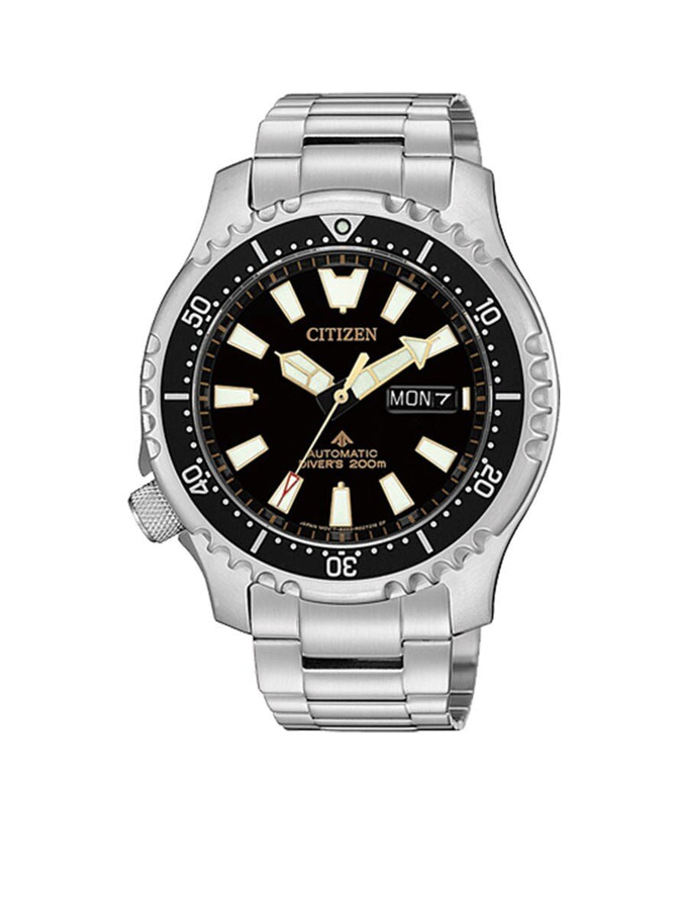 Citizen Promaster 200M Diver Fugu Asian Limited Edition Black Dial Silver Steel Strap Watch For Men - NY0090-86E Buy Now By Citizen