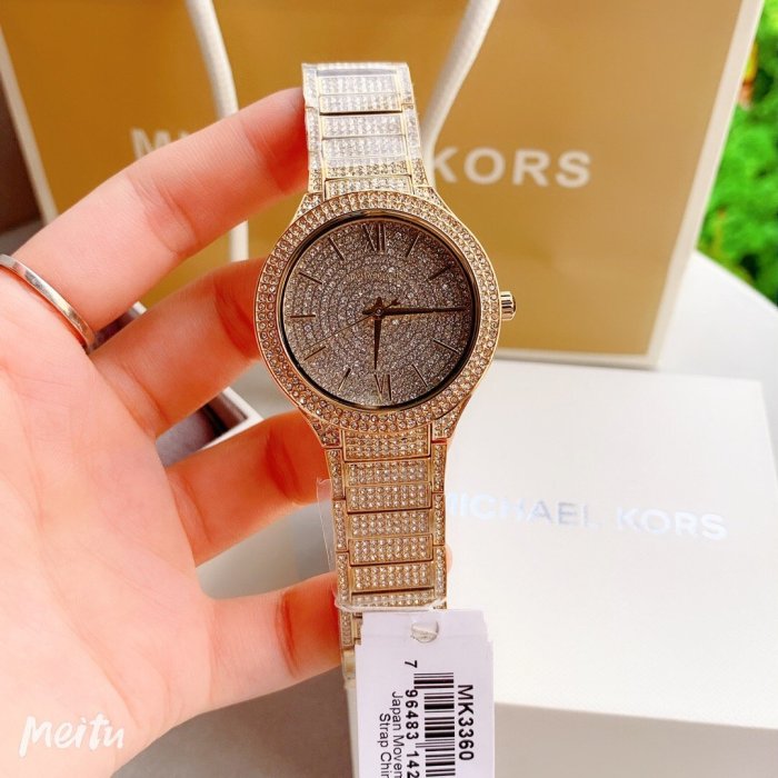 Michael Kors Kerry Crystals Gold Dial Gold Steel Strap Watch For Women - MK3360 Buy Now By Michael Kors