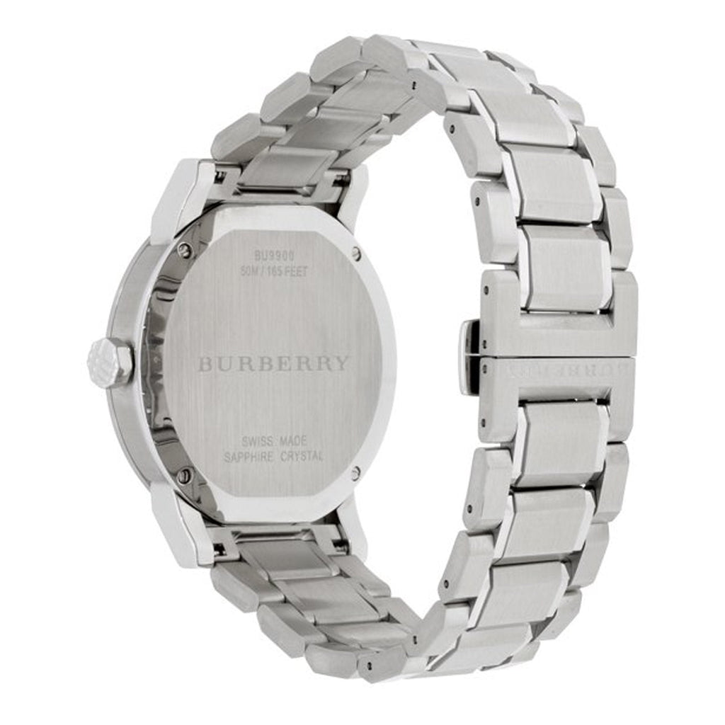 Burberry The City Silver Dial Silver Steel Strap Watch for Men - BU9900 Buy Now By Burberry