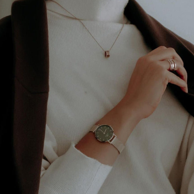 Daniel Wellington Petite Emerald Green Dial Gold Mesh Strap Watch For Women - DW00100479 Buy Now By Daniel Wellington