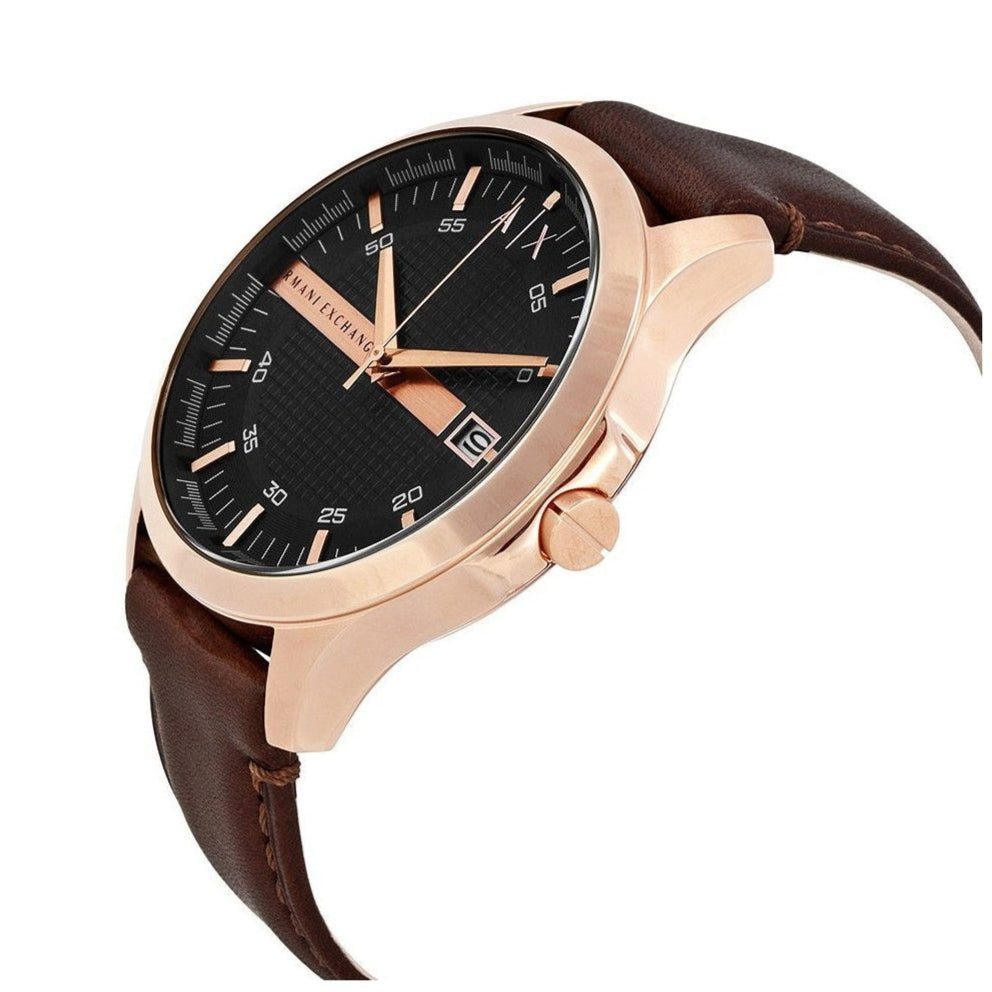 Armani Exchange Hampton Chronograph Blue Dial Brown Leather Strap Watch For Men - AX2172 Buy Now By Armani Exchange