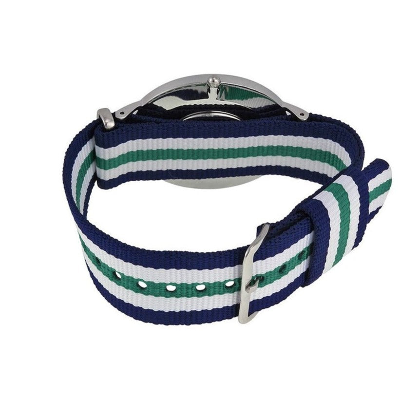 Daniel Wellington Classic Nottingham White Dial Two Tone NATO Strap Watch For Men - 0208DW Buy Now By Daniel Wellington