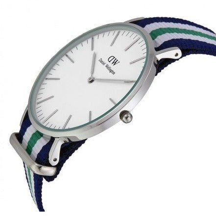 Daniel Wellington Classic Nottingham White Dial Two Tone NATO Strap Watch For Men - 0208DW Buy Now By Daniel Wellington