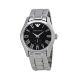 Emporio Armani Valente Black Dial Silver Steel Strap Watch For Men - AR0680 Buy Now By Emporio Armani