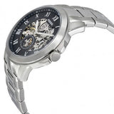 Fossil Grant Skeleton Black Dial Silver Steel Strap Watch for Men - ME3055 Buy Now By Fossil