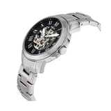 Fossil Grant Automatic Skeleton Black Dial Silver Steel Strap Watch for Men - ME3103 Buy Now By Fossil