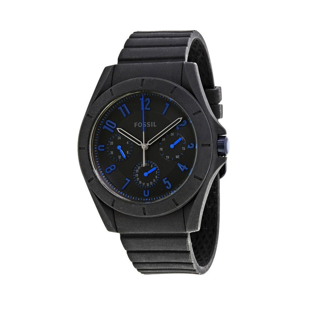 Fossil Popstastic Sport Black Dial Black Rubber Strap Watch for Men - FS5222 Buy Now By Fossil
