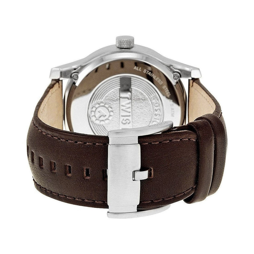 Fossil Twist Chronograph Multifunction Taupe Dial Brown Leather Strap Watch for Men - ME1098 Buy Now By Fossil