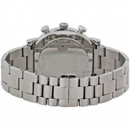 Gucci G Chrono Black Dial Silver Steel Strap Watch For Men - YA101309 Buy Now By Gucci