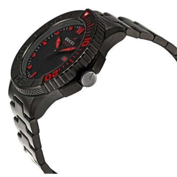 Gucci G Timeless Sport Black Dial Black Steel Strap Watch For Men - YA126230 Buy Now By Gucci