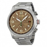 Gucci G Timeless Brown Dial Silver Steel Strap Watch For Men - YA126248 Buy Now By Gucci