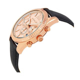 Michael Kors Lexington Chronograph Rose Gold Dial Black Leather Strap Watch For Men - MK8516 Buy Now By Michael Kors