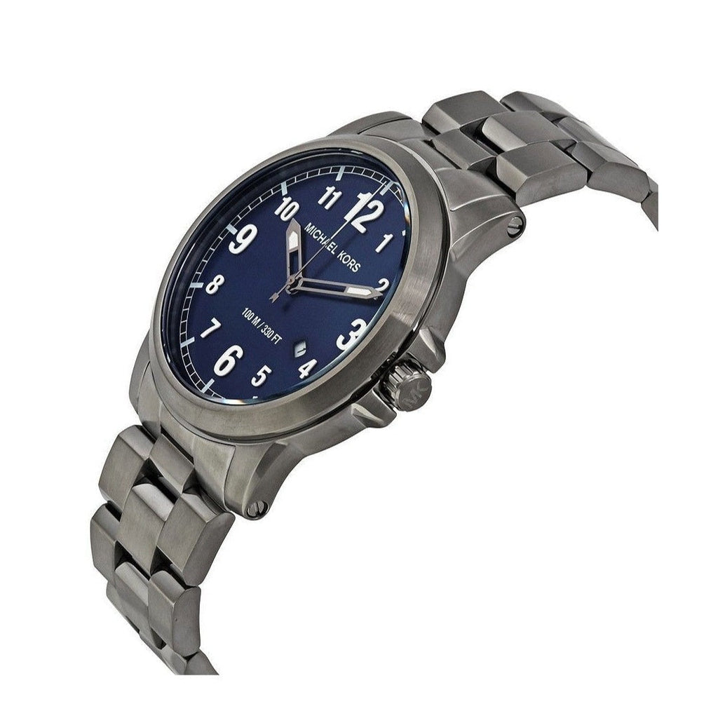 Michael Kors Paxton Analog Blue Dial Grey Steel Strap Watch For Men - MK8499 Buy Now By Michael Kors