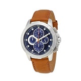 Michael Kors Ryker Chronograph Analog Blue Dial Brown Leather Strap Watch For Men - MK8518 Buy Now By Michael Kors