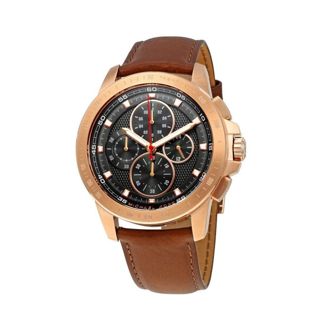 Michael Kors Ryker Analog Gray Dial Brown Leather Strap Watch For Men - MK8519 Buy Now By Michael Kors