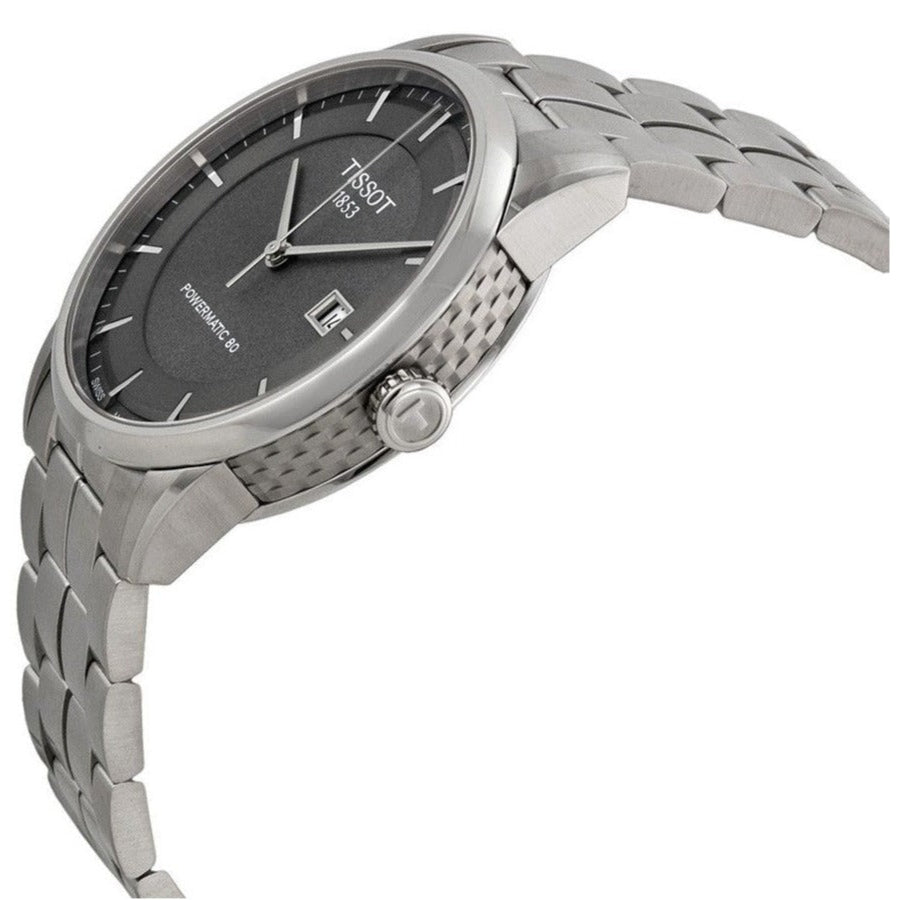 Tissot Luxury Powermatic 80 Grey Dial Silver Steel Strap Watch for Men - T086.407.11.061.00 Buy Now By Tissot