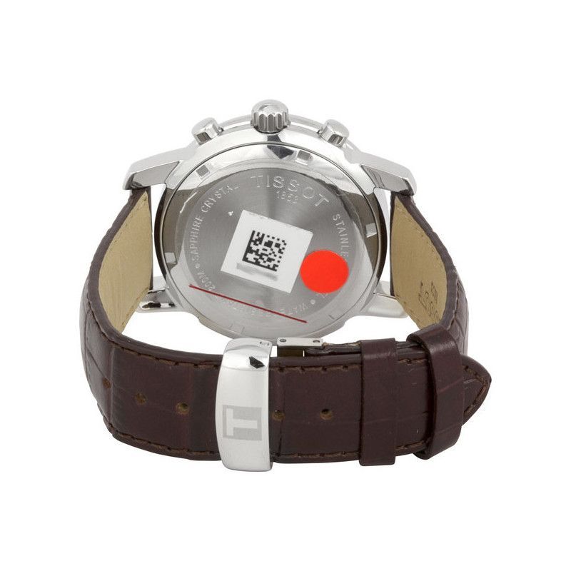 Tissot T Race PRC 200 Chronograph White Dial Brown Leather Strap Watch for Men - T17.1.516.32 Buy Now By Tissot