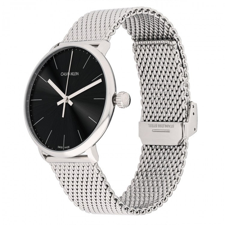 Calvin Klein High Noon Black Dial Silver Mesh Bracelet Watch for Men - K8M21121 Buy Now By Calvin Klein