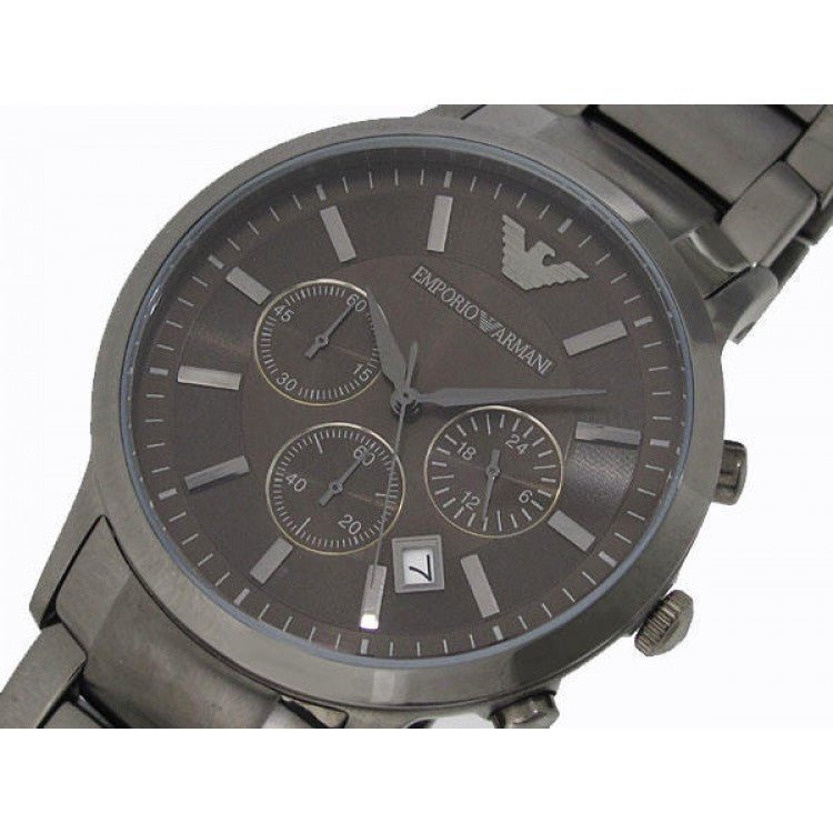 Emporio Armani Classic Chronograph Grey Dial Grey Steel Strap Watch For Men - AR2454 Buy Now By Emporio Armani