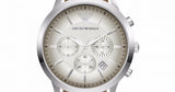 Emporio Armani Classic Chronograph Silver Dial Brown Leather Strap Watch For Men - AR2471 Buy Now By Emporio Armani