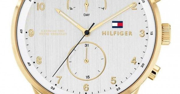 Tommy Hilfiger Chase Quartz White Dial Gold Steel Strap Watch for Men - 1791576 Buy Now By Tommy Hilfiger